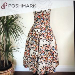 Vintage Anne Elisabeth Paris Wine/Soda Caps Dress